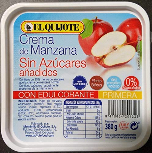 El Quijote - Sweet Apple Light - Ideal zum Verteilen auf Toasts und zum Genießen zu jeder Tageszeit - 380 Gramm von El Quijote