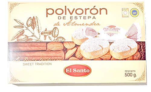 El Santo Polvorón De Almendra - Weihnachtliches Mandelschmalzgebäck aus Spanien (1 x 500g) von Jlwiy