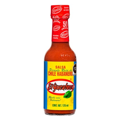 El Yucateco – Red Habanero Hot Sauce (Salsa Picante de Chile Habanero) – 120ml von El Yucateco