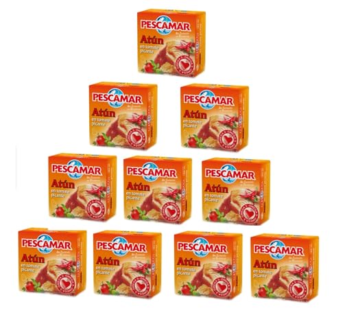 Elazvibes-Thunfischfilet in pikanter Tomatensauce – 10 Dosen, Mediterrane Spanische Art, Ideal für Salate, Sandwiches & Snacks von Elazvibes