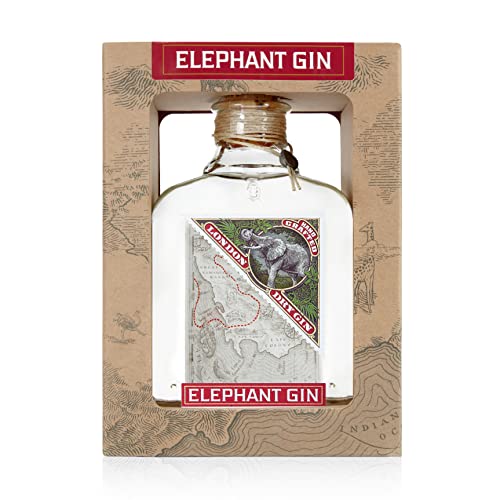Elephant London Dry Gin mit Geschenkbox, 45%Vol. , 500ml, Geschenk für Gin-Liebhaber, Perfekt für Cocktails und ideal für Gin & Tonic bei Sonnenuntergang von Elephant Gin