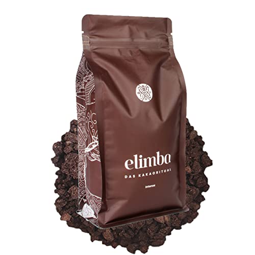 Elimba Barista Kakaogranulat Intense (1000 g) - [Das Original] - Bekannt aus der Gründer Show von VOX - 100% BIO & vegan - Premium Criollo Rohkakao Trinkschokolade mit min. 65% Kakaoanteil von Elimba