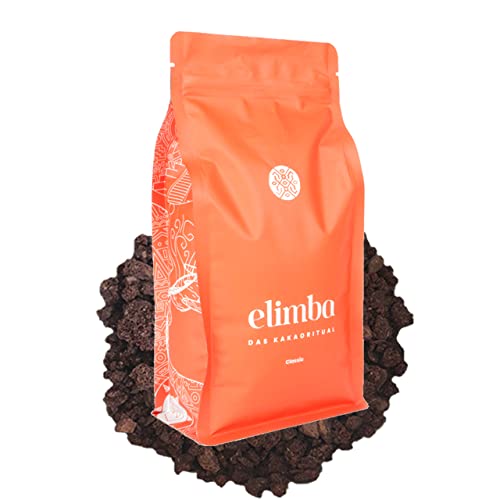 Elimba Bio Barista Kakaogranulat Classic, 400G 100% vegan - Premium Criollo Rohkakao Trinkschokolade mit min. 50% Kakaoanteil, zeremonial Kakao von Elimba