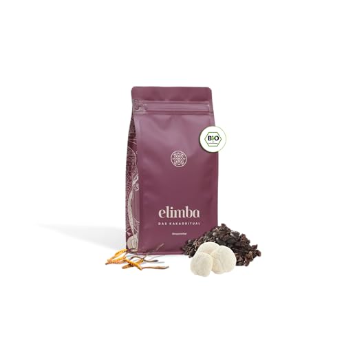 Elimba Bio Barista Pilz-Kakao, ShroomVital 400g Granulat, 100% vegan - Premium Criollo Pilzkakao Rohkakao Trinkschokolade mit min. 65% Kakaoanteil, zeremonieller Kakao von Elimba