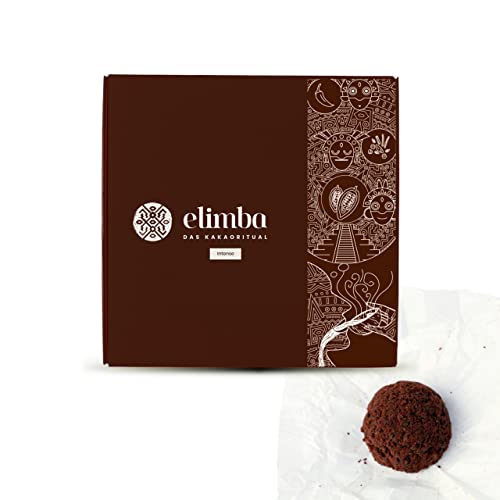 Elimba Kakao Kugeln intense (9er Pack) - [Das Original] - Bekannt aus der Gründer Show von VOX - 100% BIO & vegan - Premium Criollo-Rohkakao Trinkschokolade mit min. 50% Kakaoanteil von Elimba