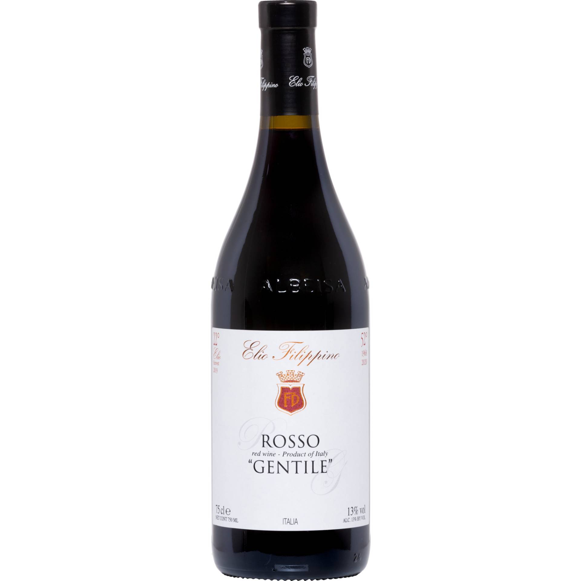 Elio Filippino Rosso Gentile, Piemonte DOC, Piemont, 2022, Rotwein von Elio Filippino - Frazione, Serra Capelli,  5, 12057 Neive (Cn) Piemonte, Italien