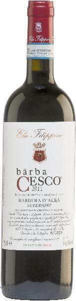 Elio Filippino Bärba Cesco Barbera d Alba Superiore Jg. 2019 24 monate in franz. Eiche gereift