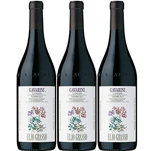 Elio Grasso Gavarini Langhe Nebbiolo Rotwein Wein trocken DOC Italien (3 Flaschen) von Elio Grasso