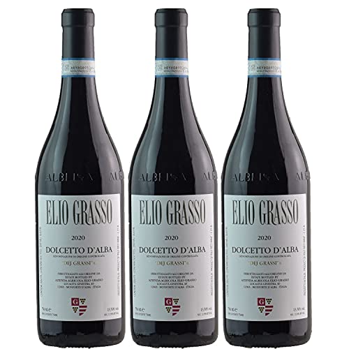 Elio Grasso dei Grassi Dolcetto d'Alba Rotwein Wein trocken DOC Italien I Visando Paket (3 Flaschen) von Elio Grasso