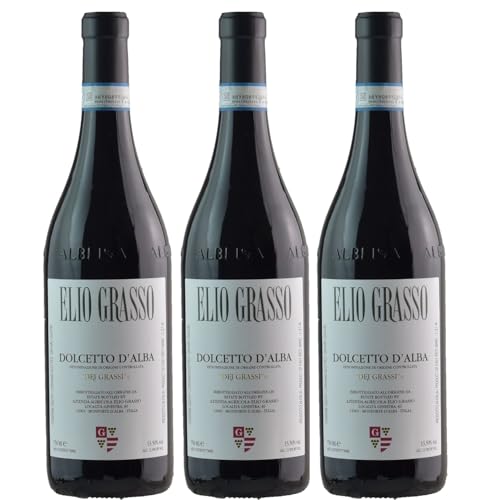 Elio Grasso dei Grassi Dolcetto d'Alba Rotwein Wein trocken DOC Italien I Visando Paket (3 Flaschen) von Elio Grasso