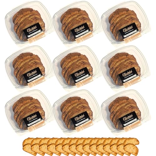 Elisiria Bruschetta mit Getreide, Bruschette, 100 % italienisch, ideal für Aperitifs und Snacks, hergestellt von Kleinunternehmen, 9 Packungen Elisiria Bruschetta mit Getreide, Bruschette, 100 % italienisch, ideal für Aperitifs und Snacks, hergestellt von Kleinunternehmen, 9 Packungen von Elisiria MADE IN ITALY