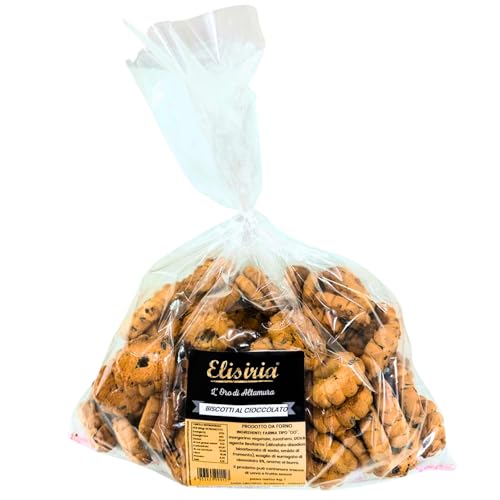 Elisiria – Handgefertigte Kekse aus Schokolade, getrocknete Kekse, ideal für Frühstück und Snacks, Packung mit 1 kg, hergestellt in Italien von Elisiria MADE IN ITALY