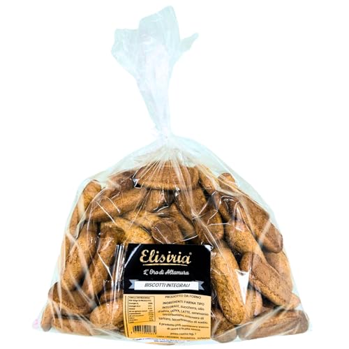 Elisiria – Handwerkliche Vollkekse für Frühstück und Snacks, süße Snacks, Packung mit 1 kg, hergestellt in Italien von Elisiria MADE IN ITALY