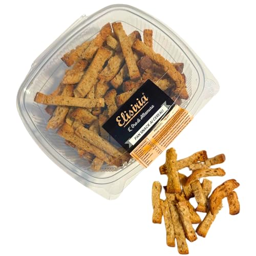 Elisiria - Pan Snack mit Müsli - Crostini di Altamura 100% italienisch, salziger Snack Made in Italy, handwerkliche Lebensmittel von Kleinunternehmen von Elisiria MADE IN ITALY