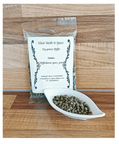 35g Grüner Pfeffer Feine Gewürze von Elixir Herbs & Spices auf Kreta verschiedene Sorten zur Wahl (35g grüner Pfeffer #62) von Elixir Herbs & Spices