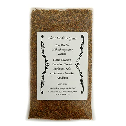70g griechischer Gewürz Mix für Hühnchen Gerichte von Elixir Herbs & Spices aus Kreta #27 70g griechischer Gewürz Mix für Hühnchen Gerichte von Elixir Herbs & Spices aus Kreta #27 von Elixir Herbs & Spices