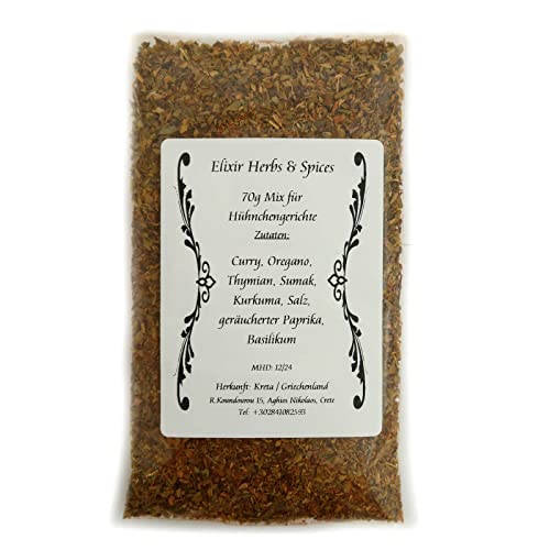 70g griechischer Gewürz Mix für Hühnchen Gerichte von Elixir Herbs & Spices aus Kreta #27 von Elixir Herbs & Spices