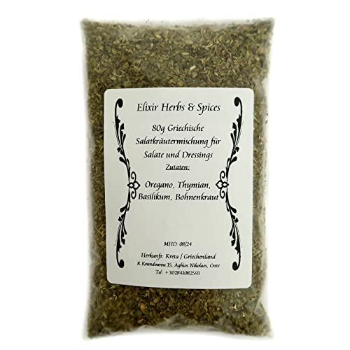 80g griechische Gewürz Kräutermischung für Salate greek salad von Elixir Herbs & Spices aus Kreta #25 80g griechische Gewürz Kräutermischung für Salate greek salad von Elixir Herbs & Spices aus Kreta #25 von Elixir Herbs & Spices