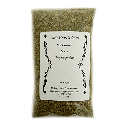 80g griechischer Oregano von Elixir Herbs & Spices auf Kreta feine Gewürze und Kräuter (80g Oregano #15) von Elixir Herbs & Spices