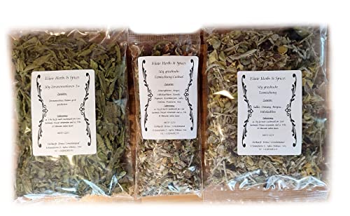 Griechisches Geschenkset drei feine Tees von Elixir Herbs & Spices auf Kreta Zitronenverbene, Cocktail und griechische Teemischung #33 von Elixir Herbs & Spices