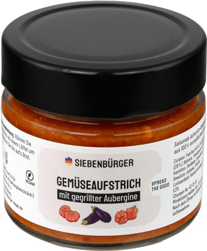 Siebenbürger veganer Gemüseaufstrich 180g mit Auberginen Tomaten & Paprika Sakuska saisonaler Aufstrich (Tomate, Aubergine, Paprika) von Elixir Herbs & Spices