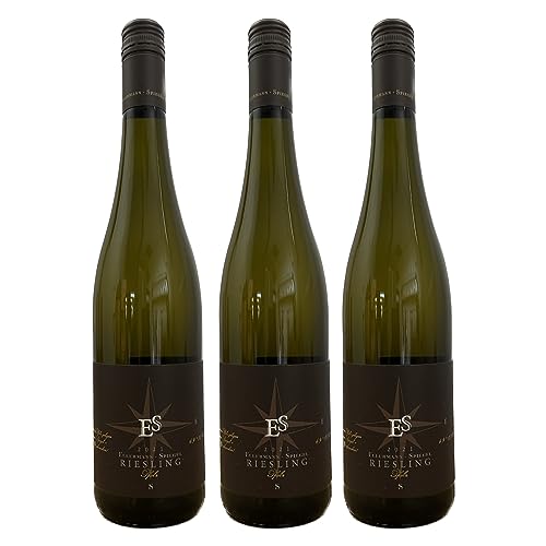 Ellermann-Spiegel -3x 0,75l. Riesling Trocken 2022 - inkl. BOTTLEROCKET Untersetzer von Ellermann-Spiegel