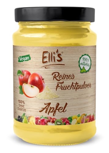 Apfel Fruchtpulver Gefriergetrocknet - 100 Gramm im Glas aus ganzer Frucht von Elli´s