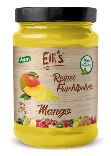 Mango Fruchtpulver Gefriergetrocknet - 100 Gramm im Glas aus ganzer Frucht von Elli´s
