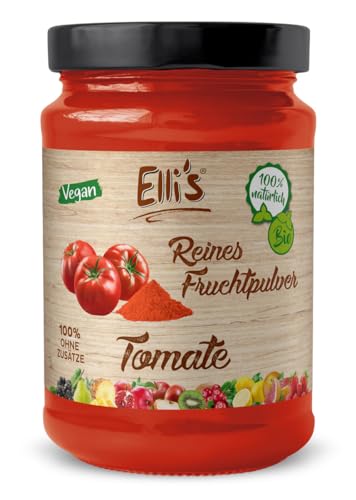 Tomate Fruchtpulver Gefriergetrocknet - 100 Gramm im Glas aus ganzer Frucht von Elli´s