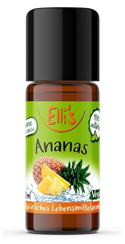 Ellis Aromen Ananas NATÜRLICHES Lebensmittelaroma | Aromakonzentrat aus 100 % Veganen und Natürlichen Ursprung | Für Speisen & Getränke | 10 ml von Elli´s