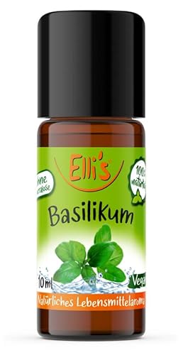 Ellis Aromen Basilikum NATÜRLICHES Lebensmittelaroma | Aromakonzentrat aus 100 % Veganen und Natürlichen Ursprung | Für Speisen & Getränke | 10 ml Ellis Aromen Basilikum NATÜRLICHES Lebensmittelaroma | Aromakonzentrat aus 100 % Veganen und Natürlichen Ursprung | Für Speisen & Getränke | 10 ml von Elli´s