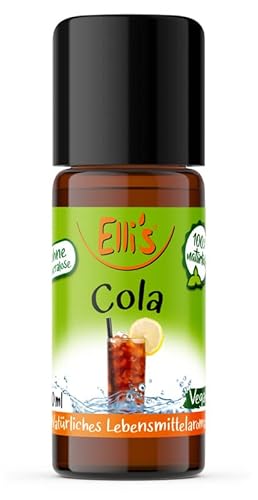 Ellis Aromen Cola NATÜRLICHES Lebensmittelaroma | Aromakonzentrat aus 100 % Veganen und Natürlichen Ursprung | Für Speisen & Getränke | 10 ml Ellis Aromen Cola NATÜRLICHES Lebensmittelaroma | Aromakonzentrat aus 100 % Veganen und Natürlichen Ursprung | Für Speisen & Getränke | 10 ml von Elli´s