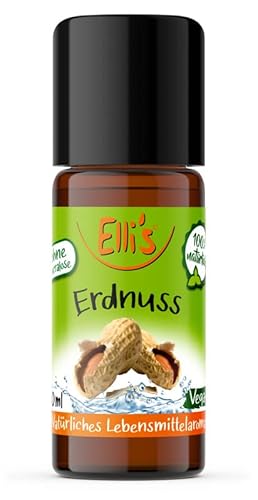 Ellis Aromen Erdnuss NATÜRLICHES Lebensmittelaroma | Aromakonzentrat aus 100 % Veganen und Natürlichen Ursprung | Für Speisen & Getränke | 10 ml Ellis Aromen Erdnuss NATÜRLICHES Lebensmittelaroma | Aromakonzentrat aus 100 % Veganen und Natürlichen Ursprung | Für Speisen & Getränke | 10 ml von Elli´s