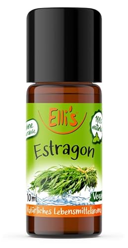 Ellis Aromen Estragon NATÜRLICHES Lebensmittelaroma | Aromakonzentrat aus 100 % Veganen und Natürlichen Ursprung | Für Speisen & Getränke | 10 ml von Elli´s
