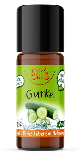 Ellis Aromen Gurke NATÜRLICHES Lebensmittelaroma | Aromakonzentrat aus 100 % Veganen und Natürlichen Ursprung | Für Speisen & Getränke | 10 ml Ellis Aromen Gurke NATÜRLICHES Lebensmittelaroma | Aromakonzentrat aus 100 % Veganen und Natürlichen Ursprung | Für Speisen & Getränke | 10 ml von Elli´s