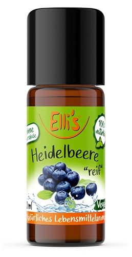 Ellis Aromen Heidelbeere NATÜRLICHES Lebensmittelaroma | Aromakonzentrat aus 100 % Veganen und Natürlichen Ursprung | Für Speisen & Getränke | 10 ml Ellis Aromen Heidelbeere NATÜRLICHES Lebensmittelaroma | Aromakonzentrat aus 100 % Veganen und Natürlichen Ursprung | Für Speisen & Getränke | 10 ml von Elli´s