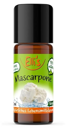 Ellis Aromen Mascarpone NATÜRLICHES Lebensmittelaroma | Aromakonzentrat aus 100 % Veganen und Natürlichen Ursprung | Für Speisen & Getränke | 10 ml von Elli´s