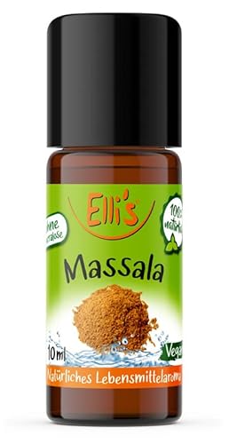 Ellis Aromen Massala NATÜRLICHES Lebensmittelaroma | Aromakonzentrat aus 100 % Veganen und Natürlichen Ursprung | Für Speisen & Getränke | 10 ml von Elli´s