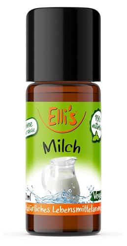 Ellis Aromen Milch NATÜRLICHES Lebensmittelaroma | Aromakonzentrat aus 100 % Veganen und Natürlichen Ursprung | Für Speisen & Getränke | 10 ml Ellis Aromen Milch NATÜRLICHES Lebensmittelaroma | Aromakonzentrat aus 100 % Veganen und Natürlichen Ursprung | Für Speisen & Getränke | 10 ml von Elli´s