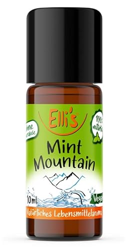 Ellis Aromen Mint Mountain NATÜRLICHES Lebensmittelaroma | Aromakonzentrat aus 100 % Veganen und Natürlichen Ursprung | Für Speisen & Getränke | 10 ml von Elli´s