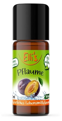 Ellis Aromen Pflaume NATÜRLICHES Lebensmittelaroma | Aromakonzentrat aus 100 % Veganen und Natürlichen Ursprung | Für Speisen & Getränke | 10 ml von Elli´s