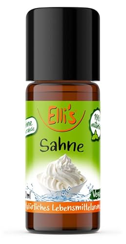Ellis Aromen Sahne NATÜRLICHES Lebensmittelaroma | Aromakonzentrat aus 100 % Veganen und Natürlichen Ursprung | Für Speisen & Getränke | 10 ml Ellis Aromen Sahne NATÜRLICHES Lebensmittelaroma | Aromakonzentrat aus 100 % Veganen und Natürlichen Ursprung | Für Speisen & Getränke | 10 ml von Elli´s