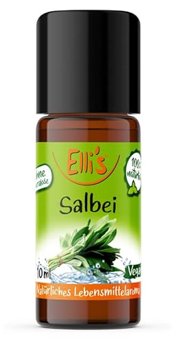 Ellis Aromen Salbei NATÜRLICHES Lebensmittelaroma | Aromakonzentrat aus 100 % Veganen und Natürlichen Ursprung | Für Speisen & Getränke | 10 ml Ellis Aromen Salbei NATÜRLICHES Lebensmittelaroma | Aromakonzentrat aus 100 % Veganen und Natürlichen Ursprung | Für Speisen & Getränke | 10 ml von Elli´s