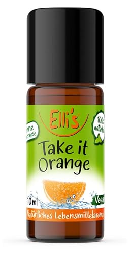 Ellis Aromen Take it Orange NATÜRLICHES Lebensmittelaroma | Aromakonzentrat aus 100 % Veganen und Natürlichen Ursprung | Für Speisen & Getränke | 10 ml von Elli´s