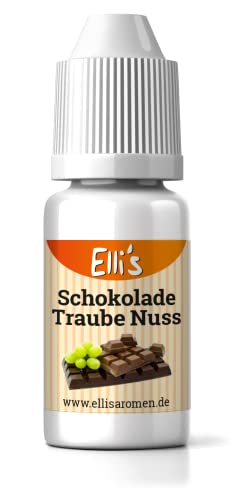 Ellis Aromen Trauben-Nuss Schokolade NATURIDENTISCHES Lebensmittelaroma | Für Speisen & Getränke | 10 ml von Elli´s