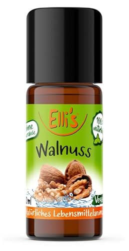 Ellis Aromen Walnuss NATÜRLICHES Lebensmittelaroma | Aromakonzentrat aus 100 % Veganen und Natürlichen Ursprung | Für Speisen & Getränke | 10 ml Ellis Aromen Walnuss NATÜRLICHES Lebensmittelaroma | Aromakonzentrat aus 100 % Veganen und Natürlichen Ursprung | Für Speisen & Getränke | 10 ml von Elli´s