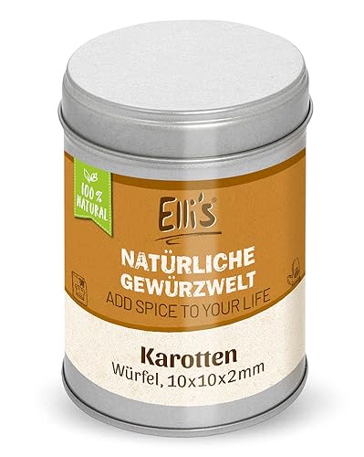 Karotten Würfel 10x10x2mm - Ellis Natürlichen Gewürze - 60 Gramm von Elli´s