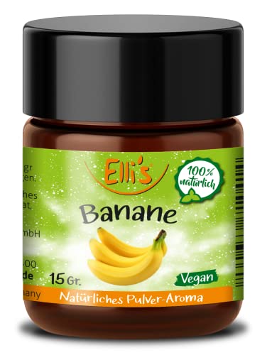 Ellis Aromen Banane NATÜRLICHES PULVER Lebensmittelaroma | Aromakonzentrat aus 100 % Veganen und Natürlichen Ursprung | für Lebensmittel und Getränke, wie zum Backen und Kochen | 10 g von Elli´s