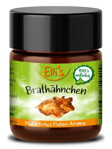 Ellis Aromen Brathähnchen NATÜRLICHES PULVER Lebensmittelaroma | Aromakonzentrat aus 100 % Veganen und Natürlichen Ursprung | für Lebensmittel und Getränke, wie zum Backen und Kochen | 10 g von Elli´s