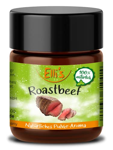 Ellis Aromen Roastbeef NATÜRLICHES PULVER Lebensmittelaroma | Aromakonzentrat aus 100 % Veganen und Natürlichen Ursprung | für Lebensmittel und Getränke, wie zum Backen und Kochen | 10 g von Elli´s